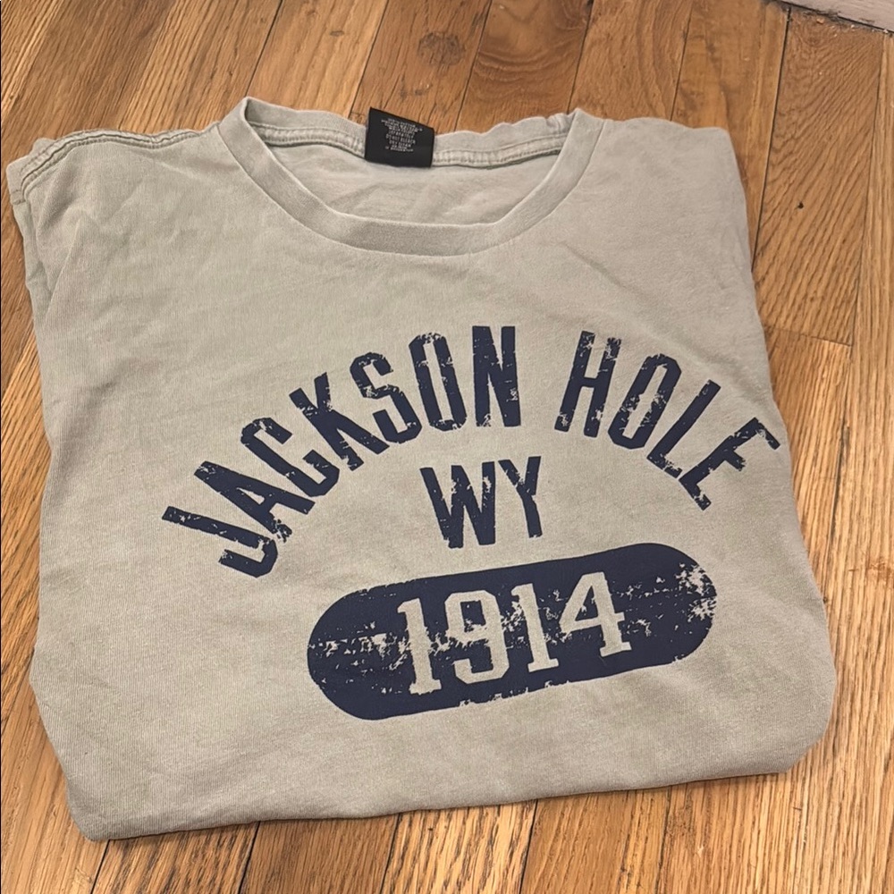 Jackson Hole WY Gray Graphic Tee